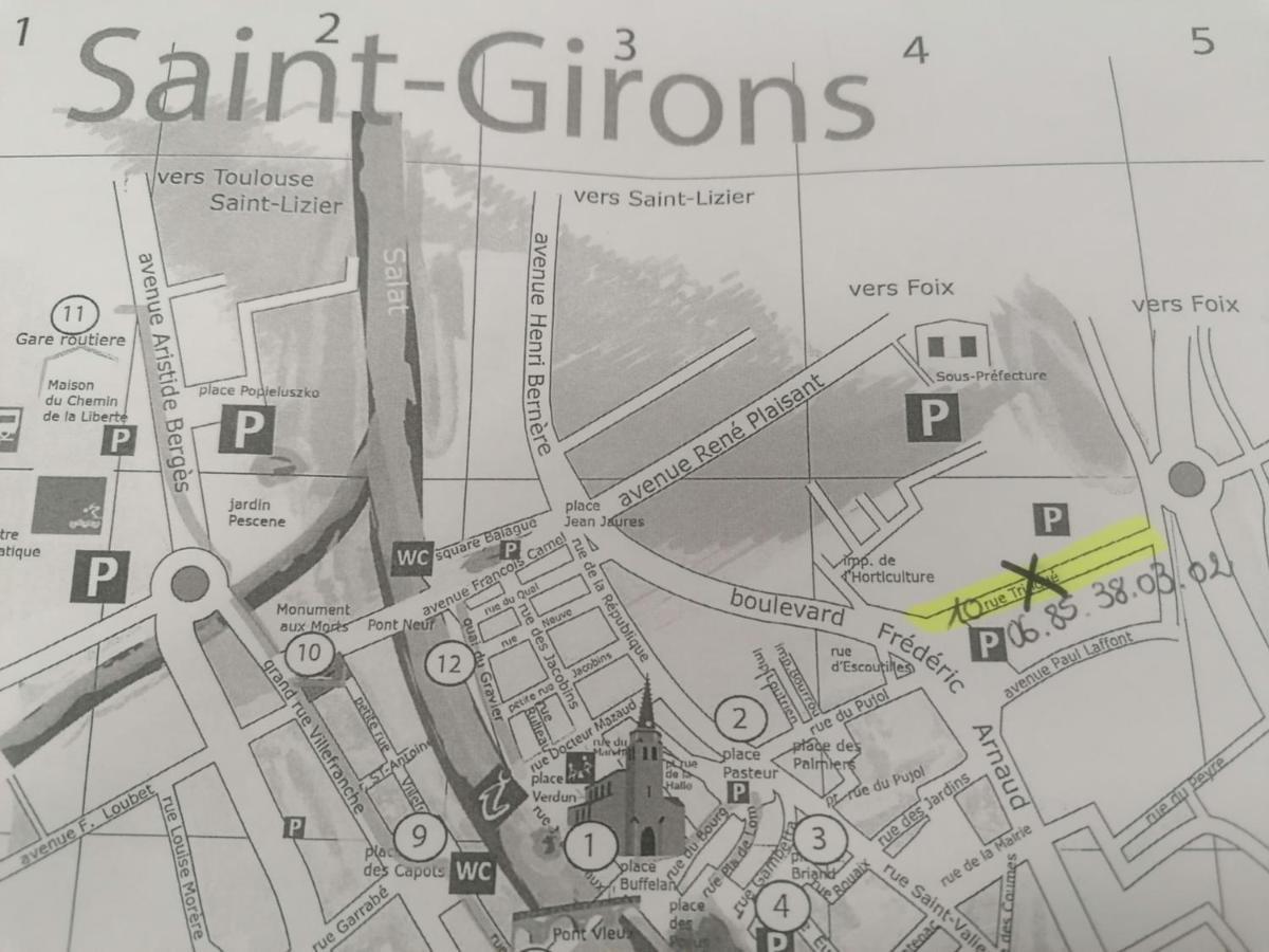 Chambre 23M2 Avec Jardin Wi-Fi Gratuit Saint-Girons Lägenhet Exteriör bild